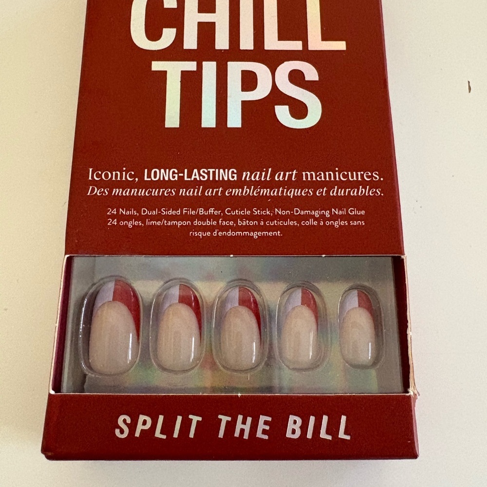 NWT Chill Tips Reusable Press-On Manicure Kit - Picture 9 of 11